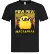 Мужская футболка Pew pew gangster chicken Черный фото
