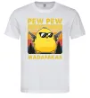 Мужская футболка Pew pew gangster chicken Белый фото