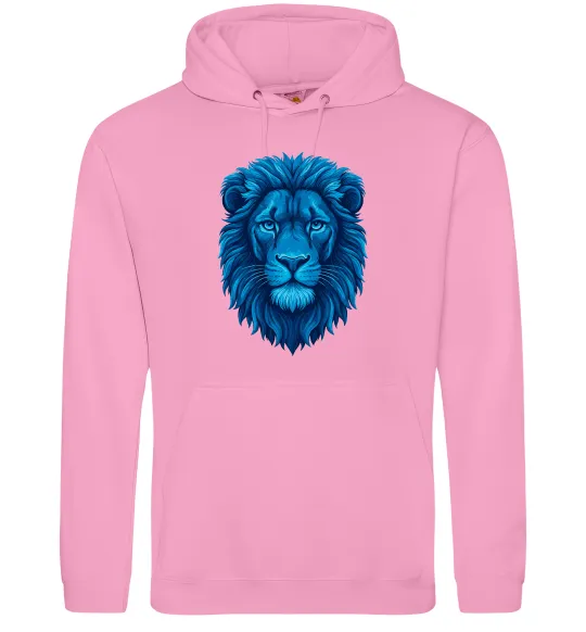 Мужская толстовка (худи) Синій лев Розовый фото