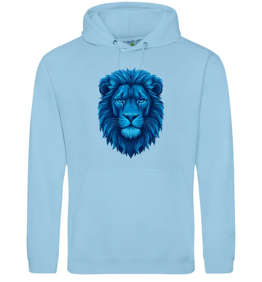 Мужская толстовка (худи) Синій лев Голубой фото