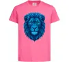 Детская футболка Синій лев Ярко-розовый фото