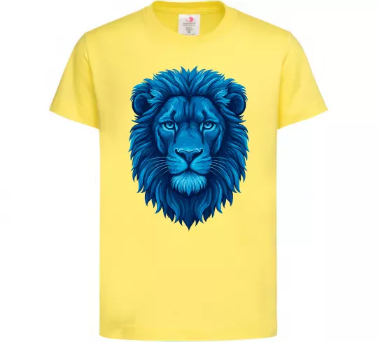 Детская футболка Синій лев Лимонный фото