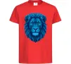 Детская футболка Синій лев Красный фото