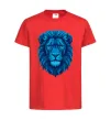 Детская футболка Синій лев Красный фото