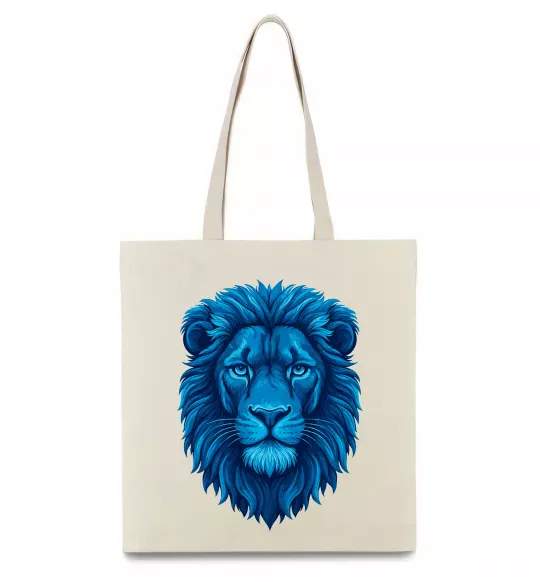 Еко-сумка Синій лев Бежевий фото