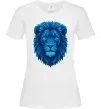 Женская футболка Синій лев Белый фото
