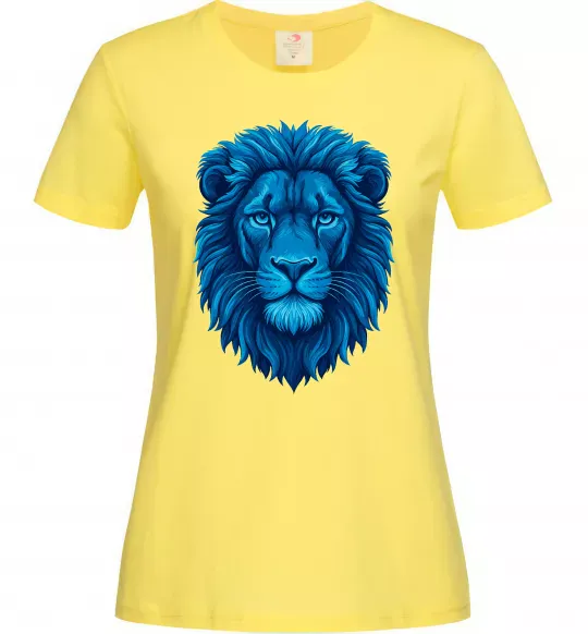 Женская футболка Синій лев Лимонный фото