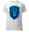 Мужская премиум футболка Синій лев Белый фото