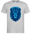 Мужская футболка Синій лев Серый фото