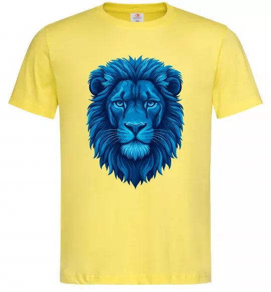 Мужская футболка Синій лев Лимонный фото