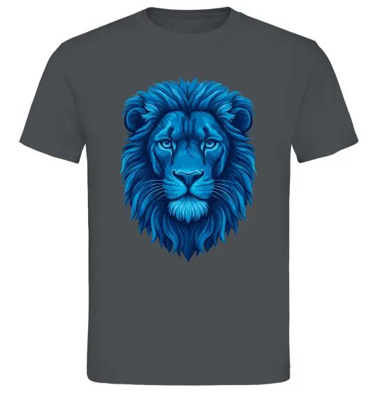 Мужская футболка Синій лев Графит фото