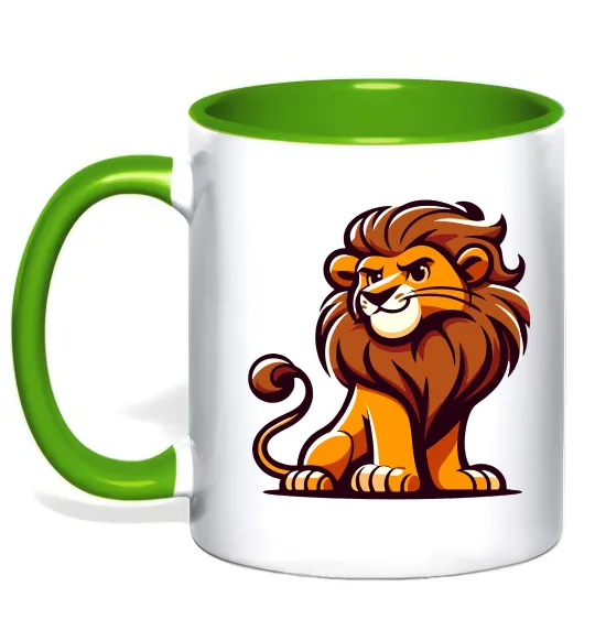 Чашка с цветной ручкой Левеня Лаймовый фото