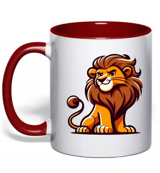 Чашка с цветной ручкой Левеня Красный фото