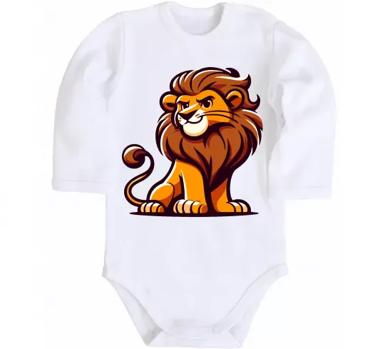 Дитячий бодік Левеня Білий фото