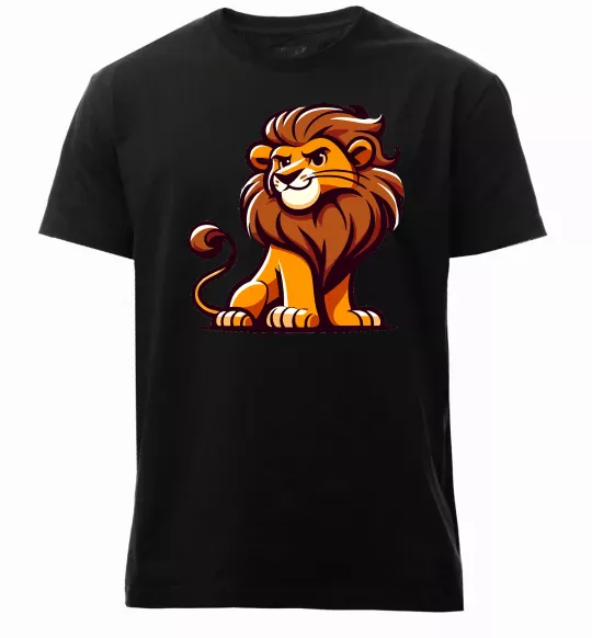 Чоловіча преміум футболка Левеня Чорний фото