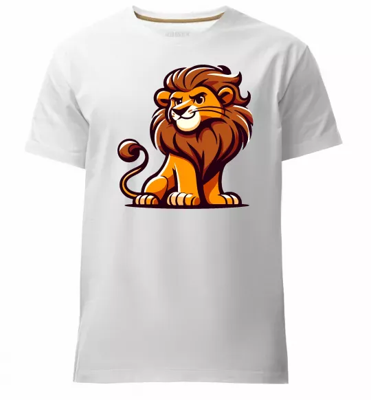 Чоловіча преміум футболка Левеня Білий фото