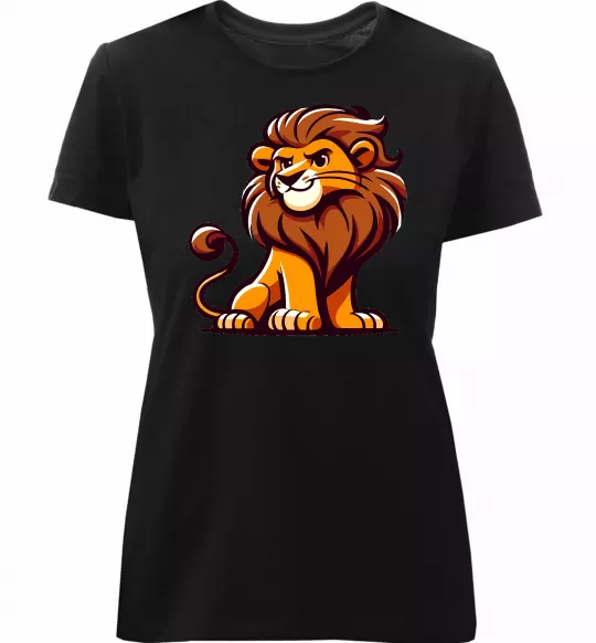 Женская премиум футболка Левеня Черный фото