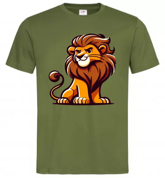 Мужская футболка Левеня Оливковый фото