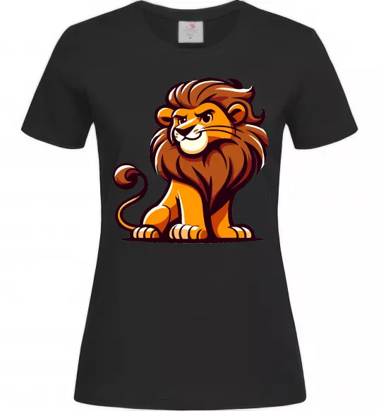 Жіноча футболка Левеня Чорний фото