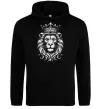 Чоловіча толстовка (худі) Лев з короною Чорний фото