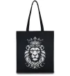 Эко-сумка Лев з короною Черный фото