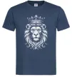 Мужская футболка Лев з короною Темно-синий фото