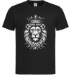 Мужская футболка Лев з короною Черный фото