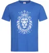 Мужская футболка Лев з короною Ярко-синий фото
