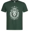 Мужская футболка Лев з короною Темно-зеленый фото