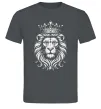 Мужская футболка Лев з короною Графит фото