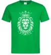 Мужская футболка Лев з короною Зеленый фото