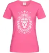 Жіноча футболка Лев з короною Яскраво-рожевий фото