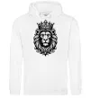 Жіноча толстовка (худі) Лев з короною Білий фото