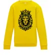 Дитячий світшот Лев з короною Сонячно жовтий фото