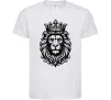 Дитяча футболка Лев з короною Білий фото