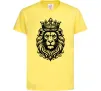 Дитяча футболка Лев з короною Лимонний фото