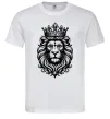 Мужская футболка Лев з короною Белый фото