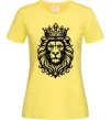 Жіноча футболка Лев з короною Лимонний фото