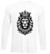 Лонгслив Лев з короною Белый фото