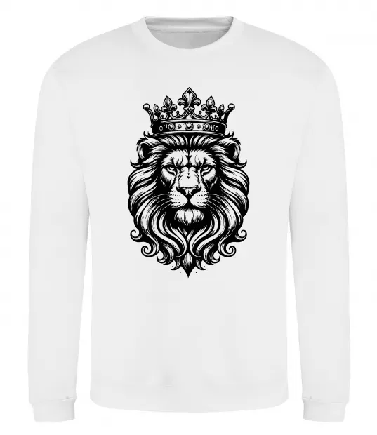Свитшот Лев з короною Белый фото