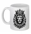 Чашка керамическая Лев з короною Белый фото