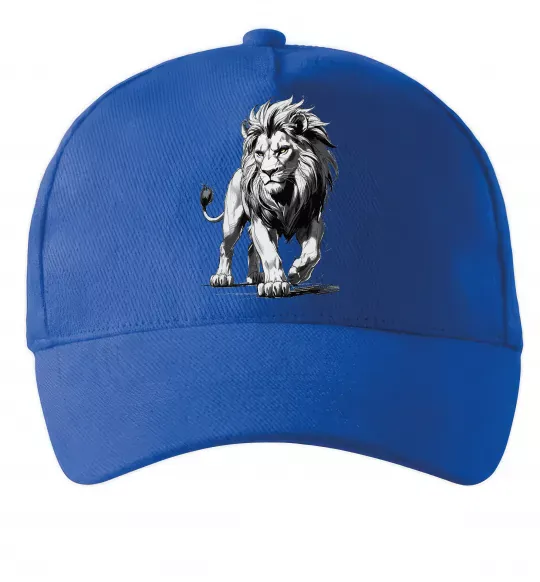 Кепка Лев ескіз Ярко-синий фото