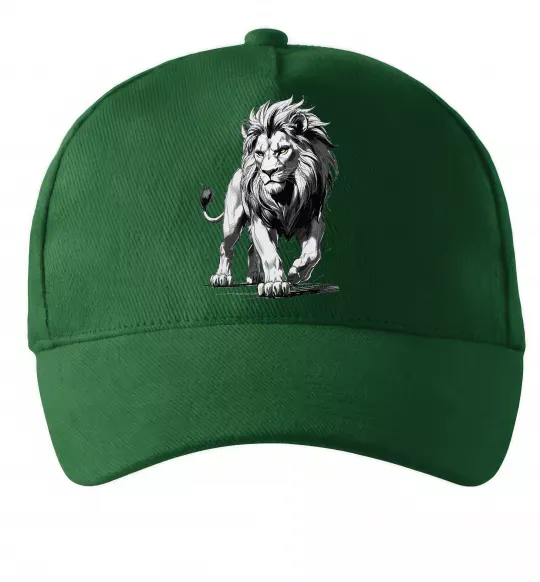Кепка Лев ескіз Темно-зеленый фото