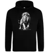 Чоловіча толстовка (худі) Лев ескіз Чорний фото