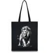 Еко-сумка Лев ескіз Чорний фото