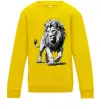 Детский Свитшот Лев ескіз Солнечно желтый фото