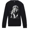 Детский Свитшот Лев ескіз Черный фото