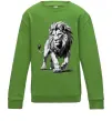 Детский Свитшот Лев ескіз Лаймовый фото
