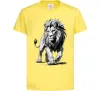 Детская футболка Лев ескіз Лимонный фото