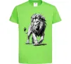 Детская футболка Лев ескіз Лаймовый фото